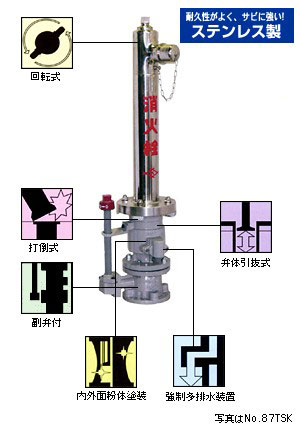 地上式単口消火栓　No.87TSK (No.86TSK)　短管なし・乙管なし仕様